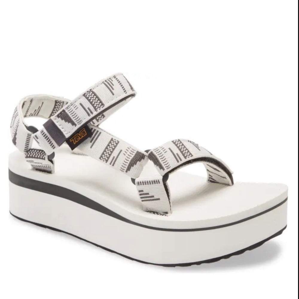 Teva Flatform White Patten Sandal